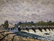 Alfred Sisley Molesey Weir  Morning oil painting artist